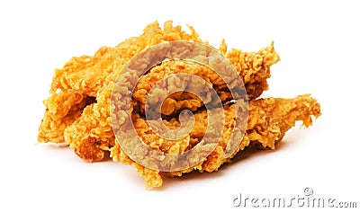 Pieces of crispy breaded fried chicken Stock Photo