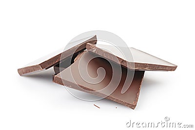 Pieces of fine milk chocolate Stock Photo