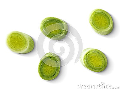 Pieces of leek Stock Photo