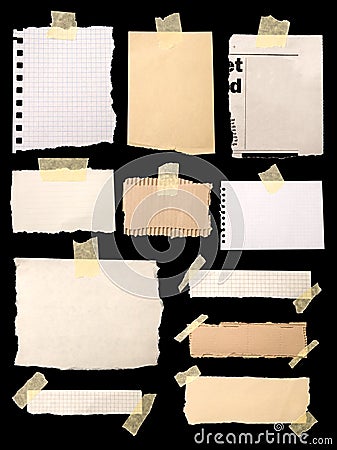 Pieces of notepaper Stock Photo