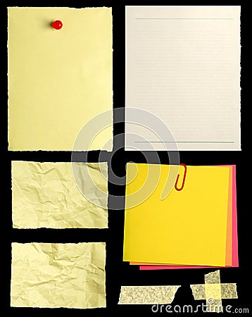 Pieces of notepaper Stock Photo