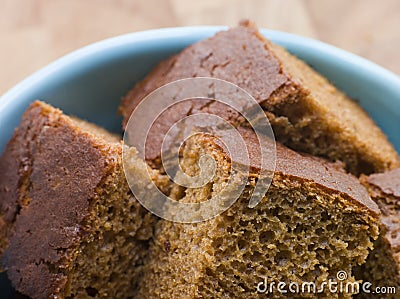 Pieces of Parkin in a bowl Stock Photo