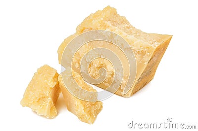 Pieces of parmesan Stock Photo