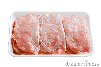 Pieces of raw and uncooked chicken fillet Stock Photo