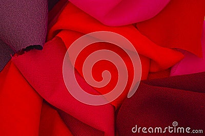 Pieces of red textile Stock Photo