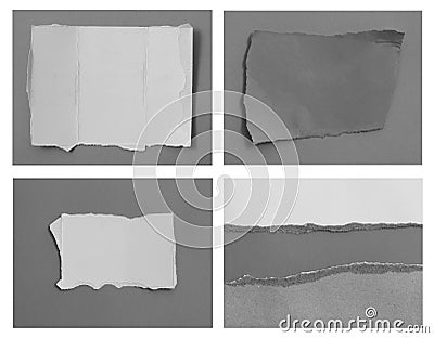 Pieces of torn paper texture background Stock Photo