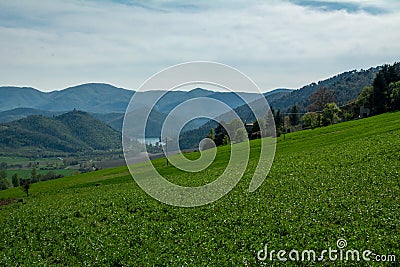 PIEDILUCO LAKE MARMORE TERNI Stock Photo