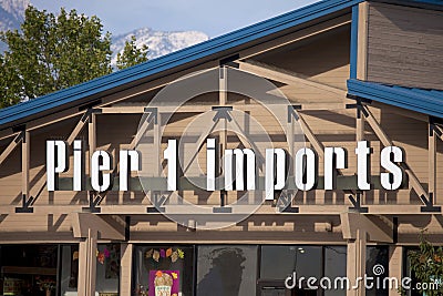 Pier 1 Imports Sign Editorial Stock Photo