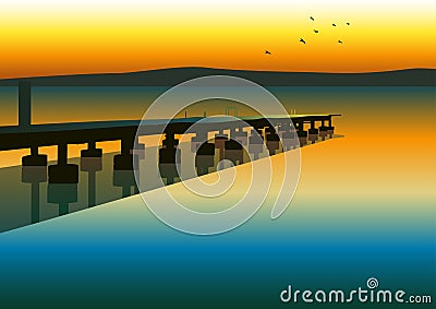 Pier Vector Illustration