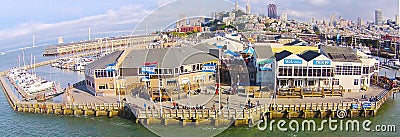 Pier 39 Aerial View in San Francisco Stock Photo