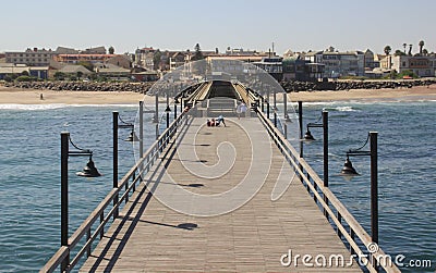 Pier on the Atlantic coast Editorial Stock Photo