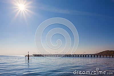 Pier in the Baltic Sea - Gdynia, Poland Stock Photo