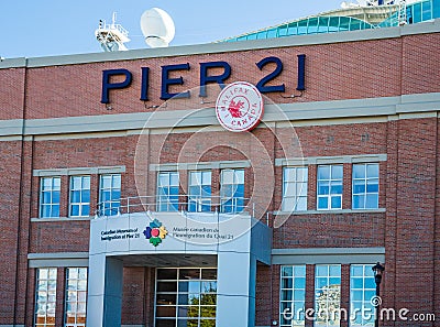Pier 21 Canadian Immigration Museum in Halifax Editorial Stock Photo