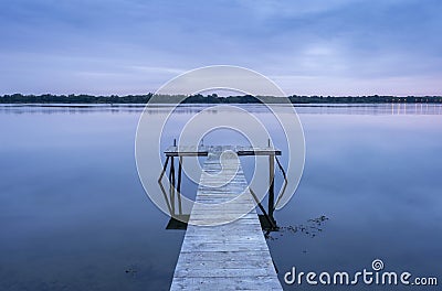 Pier on the Danube Stock Photo