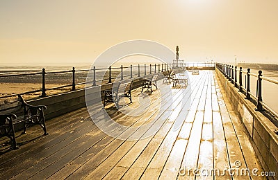 Pier at Littlehampton, Sussex, England Stock Photo