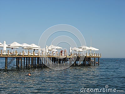 The pier near beach at the luxury hotel Editorial Stock Photo
