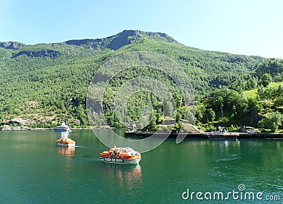 Pier for the Norwegian Fjords Cruise in Norway Stock Photo