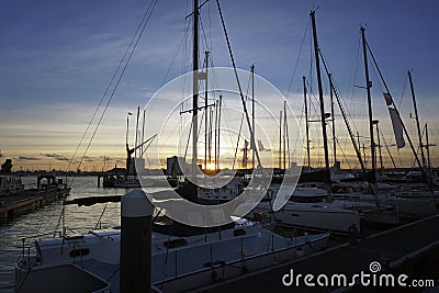 Pier Port Boat Ocean Sea Shore Summer Water Concept Stock Photo