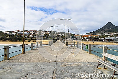 Pier on Porto Santo Island Editorial Stock Photo