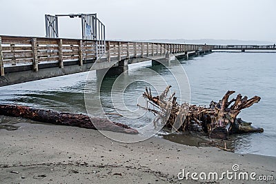 Pier On Rainy Day 6 Stock Photo