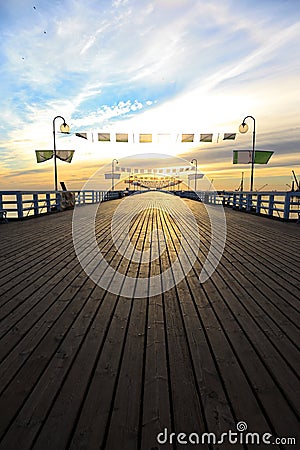 Pier in Sopot Stock Photo