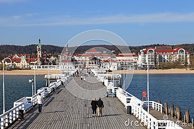 Pier in Sopot Editorial Stock Photo