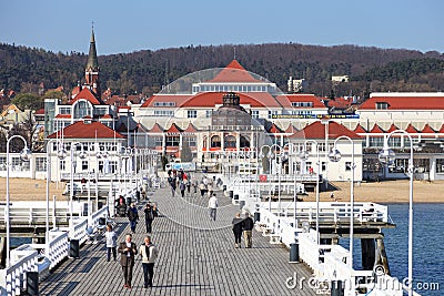 Pier in Sopot Editorial Stock Photo