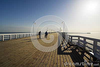 The pier in Sopot Stock Photo