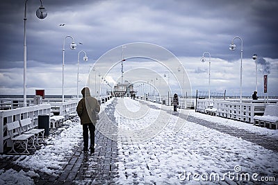 Pier in Sopot Editorial Stock Photo