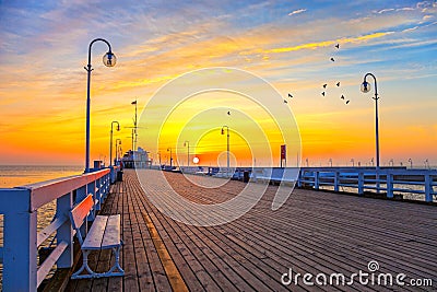 Pier in Sopot Stock Photo