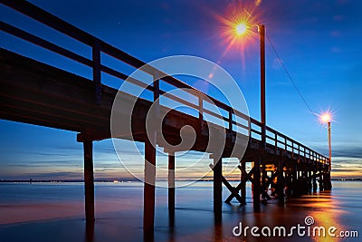 Pier Twilight Stock Photo