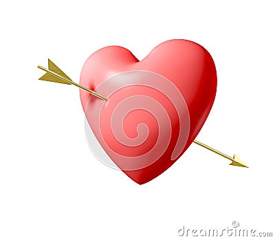 Pierced Heart Stock Photo