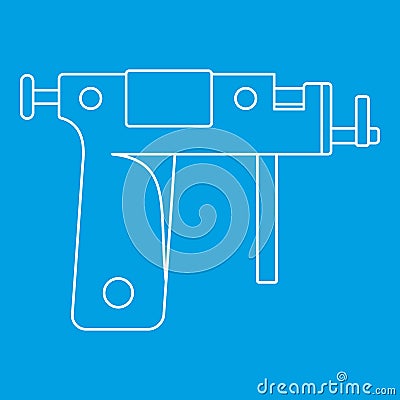 Piercing gun icon outline Vector Illustration