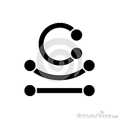 Piercing jewelry black glyph icon Vector Illustration