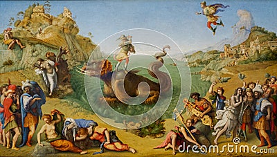 Piero di Cosimo Perseus Freeing Andromeda Editorial Stock Photo