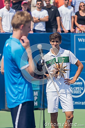 Pierre-Hugues Herbet and Kevin Anderson Editorial Stock Photo