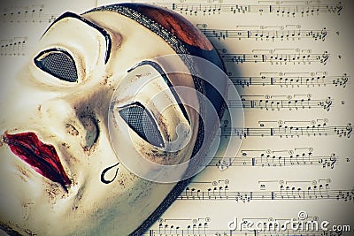 Pierrot mask Stock Photo