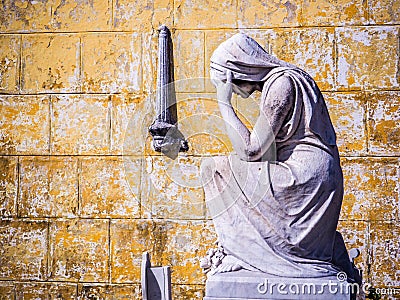 Pieta at a cuban cemetary Editorial Stock Photo