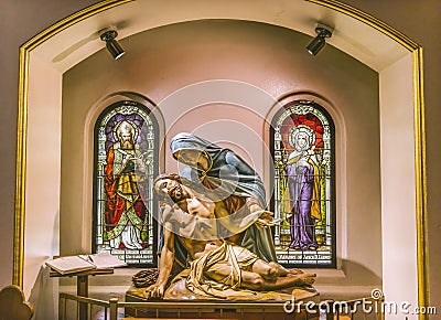 Pieta Mary Jesus Statues Saint Mary Basilica Phoenix Arizona Editorial Stock Photo