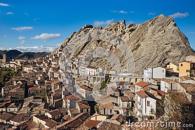 Pietrapertosa is a town and comune in the province of Potenza. Stock Photo