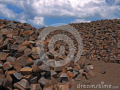 Pig iron Stock Photo