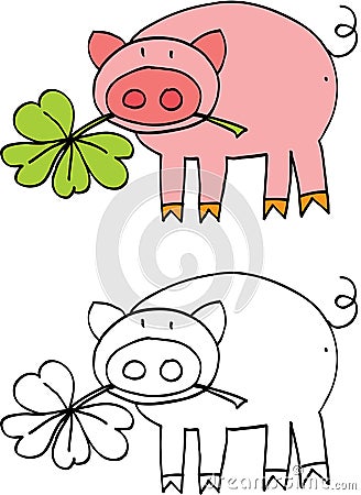 Pig for luck Stock Photo