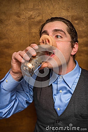 Pig Man Banker Stock Photo