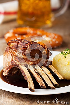Pig meal Stock Photo