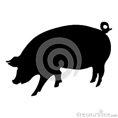 Pig silhouette Vector Illustration