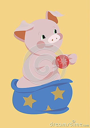 The pig is the symbol of 2019. Stock Photo