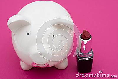 Pig Wearing Lipstick is Still a Pig Stock Photo