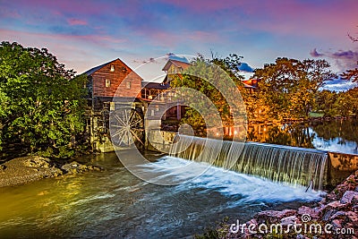 Pigeon Forge Tennessee TN Old Mill Stock Photo