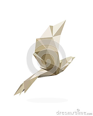 pigeon polygonal art image. dove vector illustration Vector Illustration