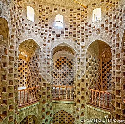 Pigeon tower interior Stock Photo